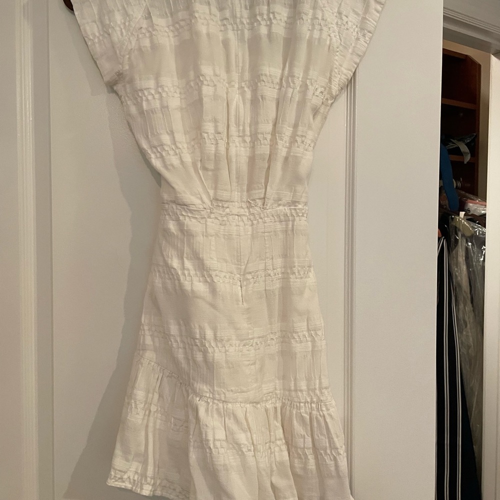 Veronica Beard white mini wrap belted mini dress size 0 - Picture 2 of 3